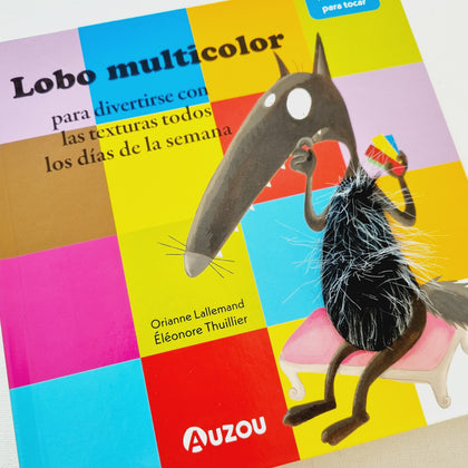 Lobo multicolor para divertirse con las texturas todos los días de la semana