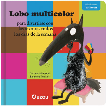 Lobo multicolor para divertirse con las texturas todos los días de la semana